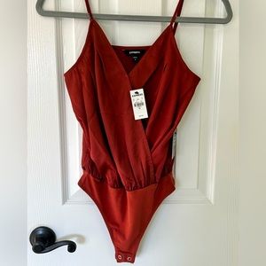 XS NWT- Rust colored, Express bodysuit, spaghetti straps, camisole, top